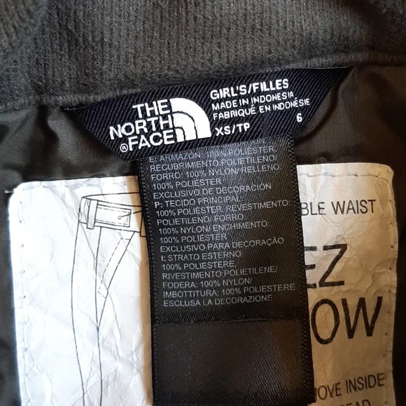 Girls Green The North Face ski pants size xs/tp with EZ grow feature - Picture 4 of 9